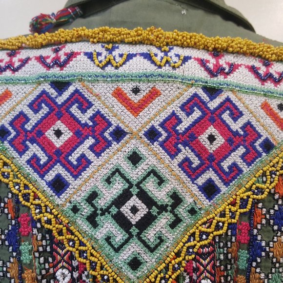 💥KILLER DESIGN💥Embroidered Tribal Army Jacket - Picture 5 of 15